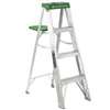 Louisville AS4004 Step Ladder, 4 ft H, Type II Duty Rating, Aluminum, 225 lb