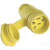 Eaton 15W47-K Electrical Connector, 2-Pole, 15 A, 125 V, IP66, NEMA: NEMA 5-15, Yellow