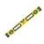 STANLEY 43-524 Box Beam Level, 24 in L, 3-Vial, 2-Hang Hole, Non-Magnetic, Aluminum, Yellow