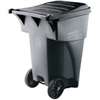 Rubbermaid FG9W2200GRAY Rollout Container, 95 gal Capacity, Polyethylene, Gray, Lift Up Closure