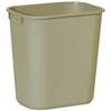 Rubbermaid 2955 FG295500BEIG Waste Basket, 13 qt Capacity, Plastic, Beige, 12-1/8 in H