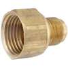 Anderson Metals 54806-0606 Pipe Coupler, 3/8 in, Flare x FIP, Brass