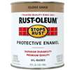 Stops Rust 7771502 Enamel Paint, Oil Base, Gloss Sheen, Sand, 1 qt, Can, 50 to 90 sq-ft/qt Coverage Area