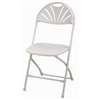 CHAIR FLDING STEEL FRAME WHITE - Case of 4