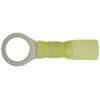 Calterm 65726 Ring Terminal, 300 V, 12 to 10 AWG Wire, Copper Contact, Yellow