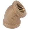 Anderson Metals 738107-06 Pipe Elbow, 3/8 in, FIP, 45 deg Angle, Brass, Rough, 200 psi Pressure