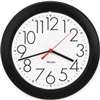 Westclox 461861 Clock, 10 in Dia, Round, Black Frame, Plastic Clock Face, Analog