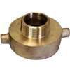 Abbott Rubber JBHA-075 Hydrant Adapter, 2-1/2 x 3/4 in, NST x GHT, Brass