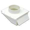 Lambro 143W Under Eave Vent, 5-3/4 in W Hood, 2-1/4 in H Hood, 4 in Duct, Plastic Hood