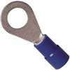 Gardner Bender 20-103 Ring Terminal, 600 V, 16 to 14 AWG Wire, #4 to 6 Stud, Vinyl Insulation, Copper Contact, Blue
