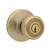 Kwikset 400T 5CPK6 Entry Knob, Antique Brass, K6 Keyway, 3 Grade