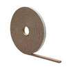 M-D 02790 Foam Tape, 3/8 in W, 17 ft L, 3/16 in Thick, PVC, Brown