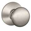 Schlage F Series F10VPLY619 Passage Knob, Knob Handle, Metal, Satin Nickel, 2-3/8 to 2-3/4 in Backset, Reversible Hand