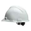 Safety Works SWX00346 Hard Hat, White, 4-Point Textile Suspension, HDPE Shell, Class: E, Wheel Ratchet Adjustment Type