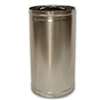 Comfort Flame 48-8DM Chimney Pipe, 12-3/8 in OD, 48 in L, Galvanized Steel