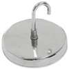 Magnet Source 07218 Ring Magnetic Hook, 0.48 in Opening, Ceramic, Chrome, 1 -Hook, 20 lb