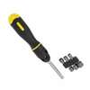 STANLEY 68-010 Ratcheting Screwdriver, 10-in-1 Drive, 10-1/2 in OAL, Rubber Handle, Ergonomic Handle