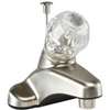Boston Harbor JY-4100PRBN Lavatory Faucet, 1.5 gpm, 1-Handle, Brushed Nickel, Round Handle