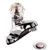 Boston Harbor PF4101S-P Lavatory Faucet, 1.5 gpm, 1-Handle, Plastic, Chrome Plated, Round Handle