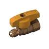 BrassCraft PSSL-12 Gas Ball Valve, 3/8 x 1/2 in Connection, Flared x FIP, 5 psi Pressure, Brass Body