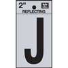LETTER HOUSE J 2IN REFL BLK - Case of 10
