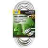 PowerZone OR883628 Extension Cord, 16 AWG Cable, 40 ft L, 125 V, White