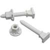 Plumb Pak PP835-19 Bolt Set, 5/16 in Dia x 2-3/8 in L Dimensions, Plastic