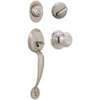 Schlage F60PLYGEO619 Combination Lockset, Mechanical Lock, Knob Handle, Round Design, Satin Nickel, 1 Grade, Metal