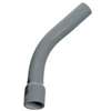 Carlon UA7ADB-CTN Elbow, 1/2 in Trade Size, 45 deg Angle, SCH 40 Schedule Rating, PVC, Bell End, Gray, 1/PK