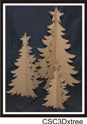 3D Chipboard X-Mas Trees