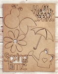 Embellishments chipboard punchout SPRING