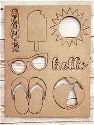 Embellishments chipboard punchout SUMMER