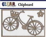 Bike with Basket Chipboard Embellishments