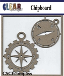 Compass Chipboard Embellishments