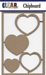 Hearts Chipboard Embellishments