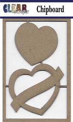 Banner Heart Chipboard Embellishments