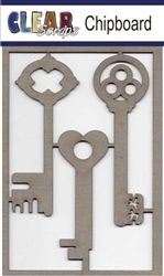 Keys Chipboard Embellishments