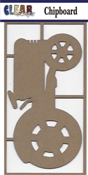 Tractor LG Chipboard Embellishment