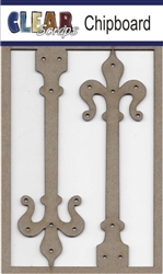 Ornate Hinges Chipboard Embellishments