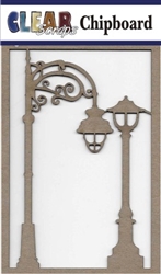 Street Lamps Chipboard Embellishments