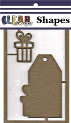 Tag Present Chipboard Embellishments