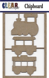 Train Chipboard Embellishment