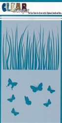 5 x 9 Grass/Butterfly Layering Stencil