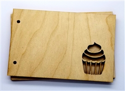Cupcake Wood Card