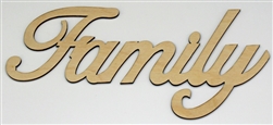 FAMILY XL Script Wood Word