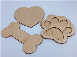Dog pet set Wood  4pc