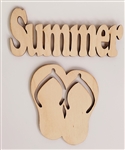 Word n Shape Summer- Flip Flops