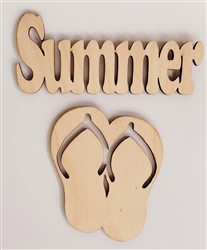 Word n Shape Summer- Flip Flops