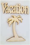 Word n Shape Vacation Palm Tree