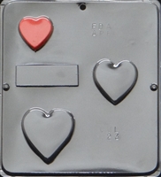 023 Stacking Hearts Soap or Chocolate Candy Mold